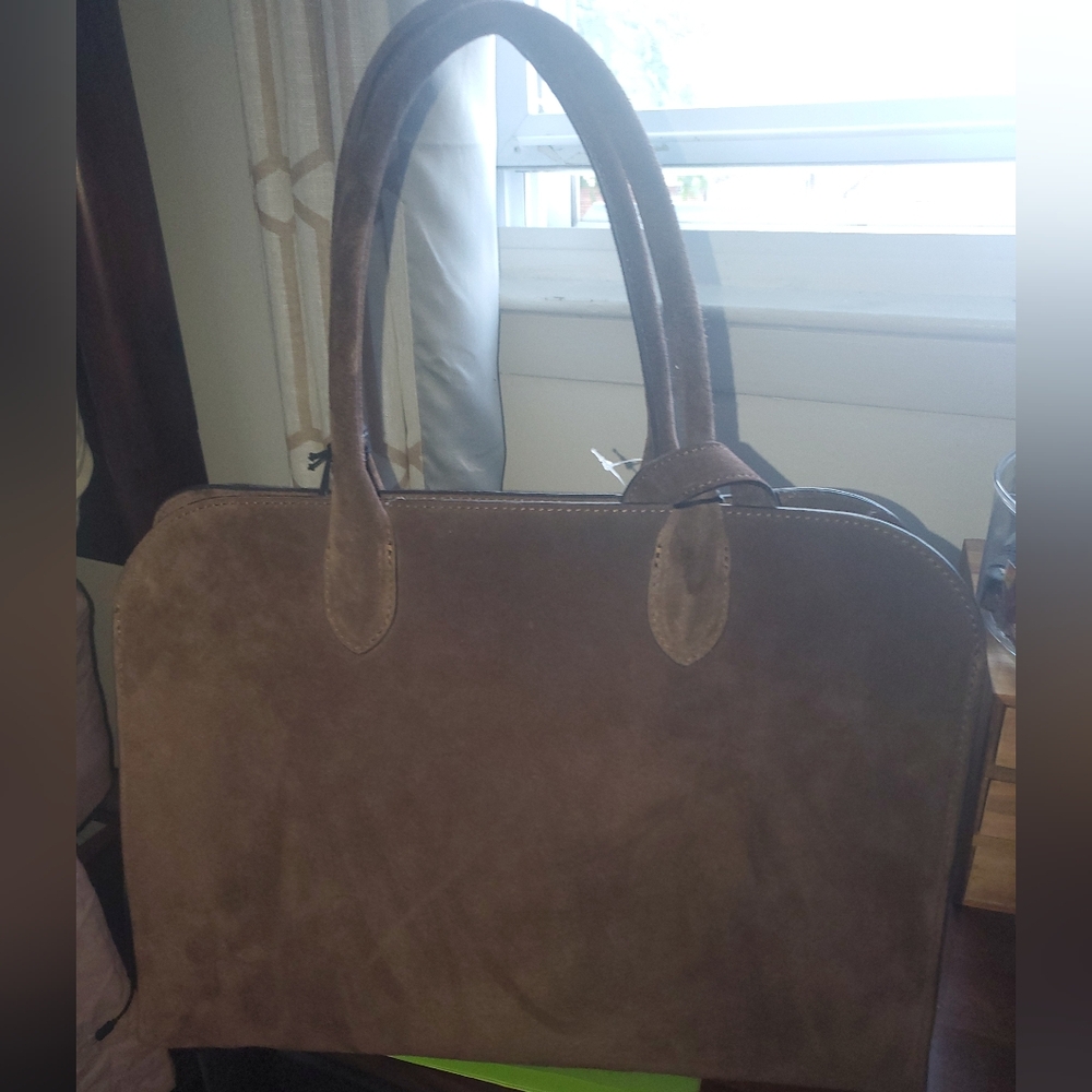 NWT Claudia Firenze Chocolate Suede Women's Bag
